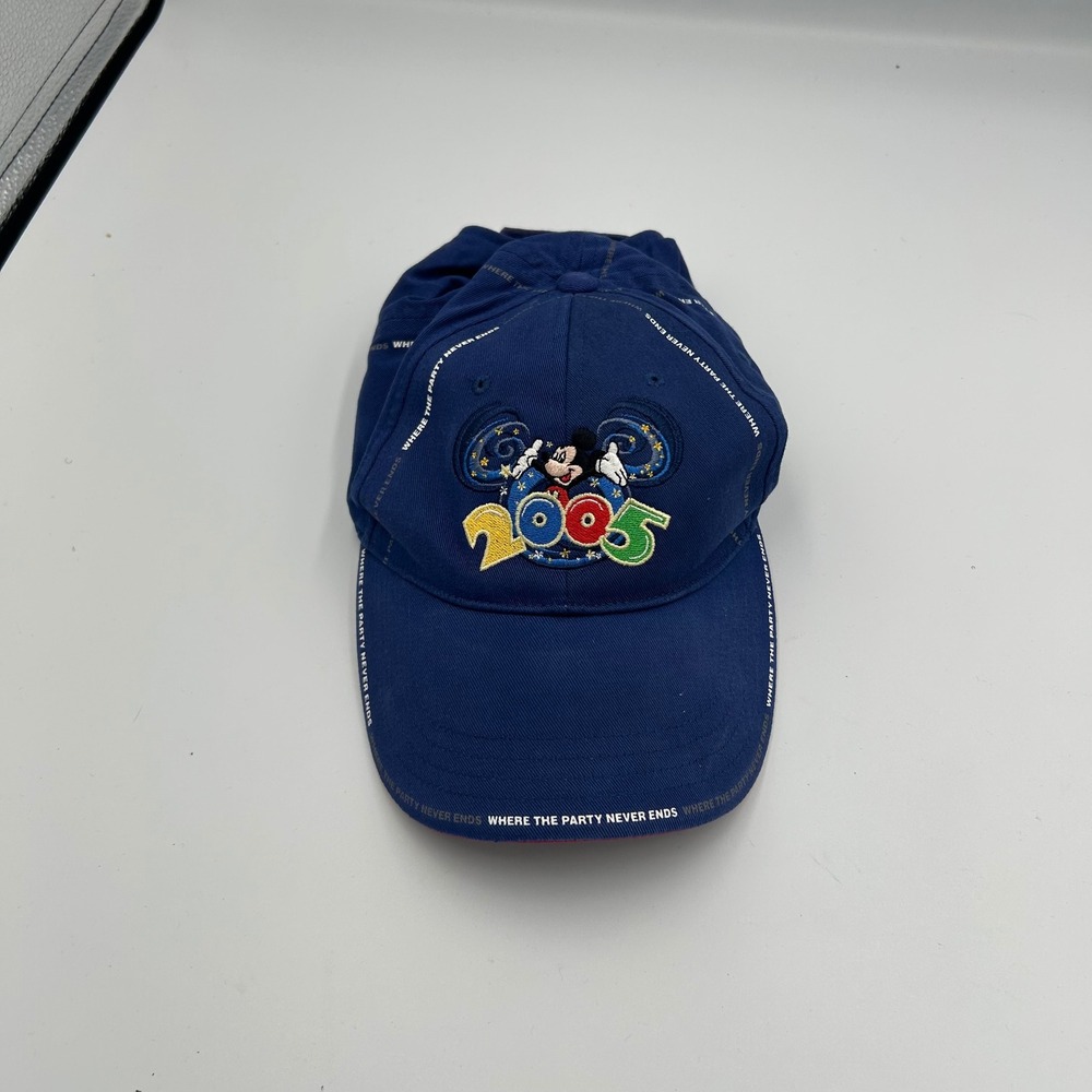 Disney Hat Adult OSFA Blue 2005 Mickey Mouse Walt Disney World Baseball Cap